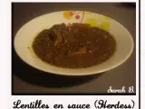 Recette Lentilles en sauce (lerdess)
