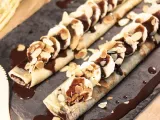Recette Crêpes sauce chocolat, bananes et amandes effilées
