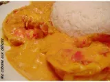 Recette Gambas au curry & à la crème de coco