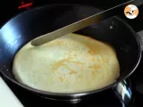 Etape 4 - Crêpes fourrées à la béchamel, au fromage et au jambon